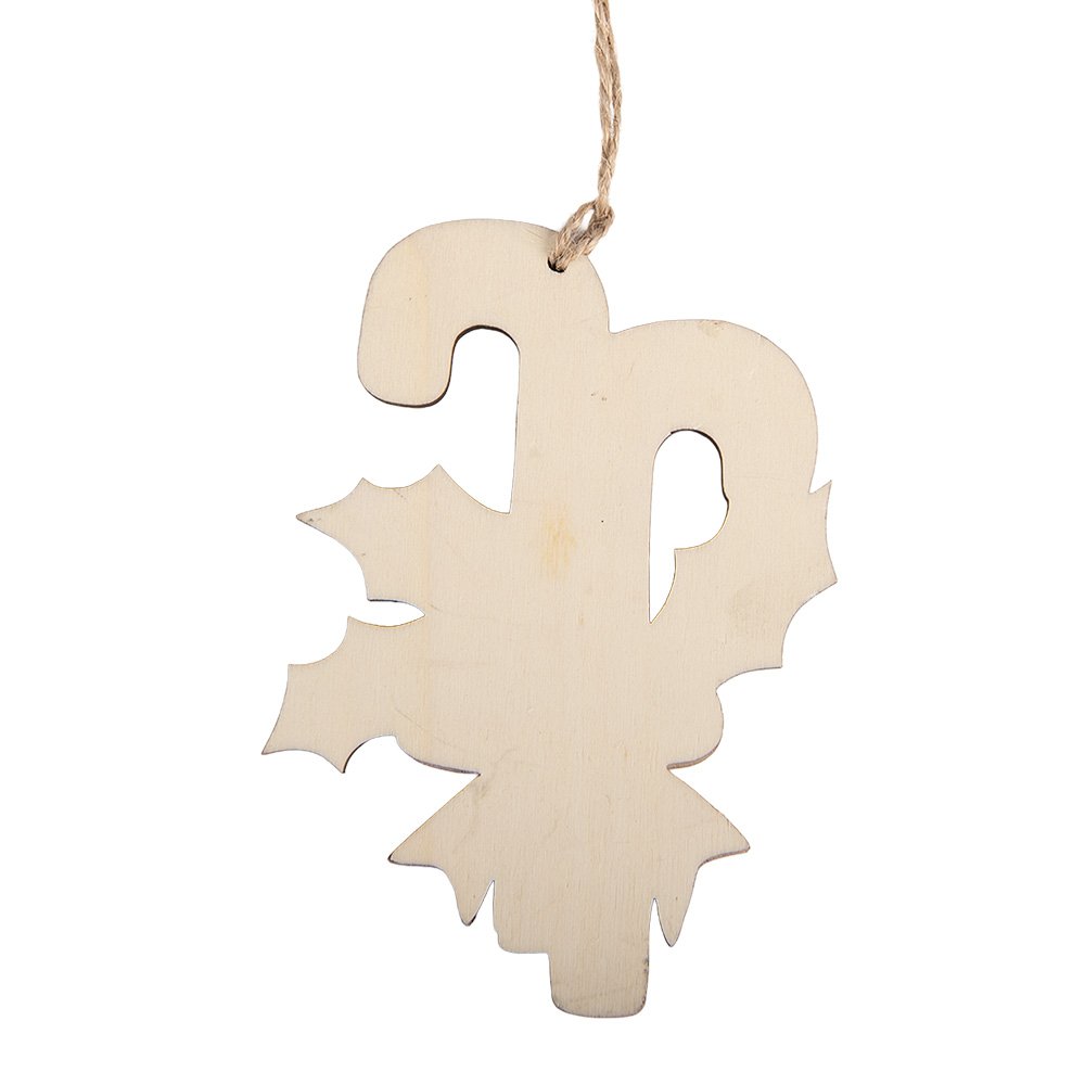 Kersthanger Zuurstok Rood Hout