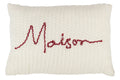 J-Line kussen Maison - polyester/acryl - rood/wit