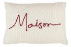 J-Line kussen Maison - polyester/acryl - rood/wit