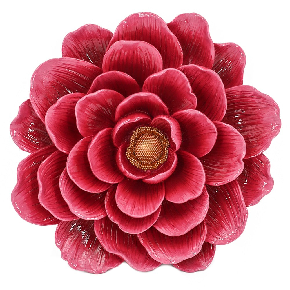 Wanddecoratie bloem rood