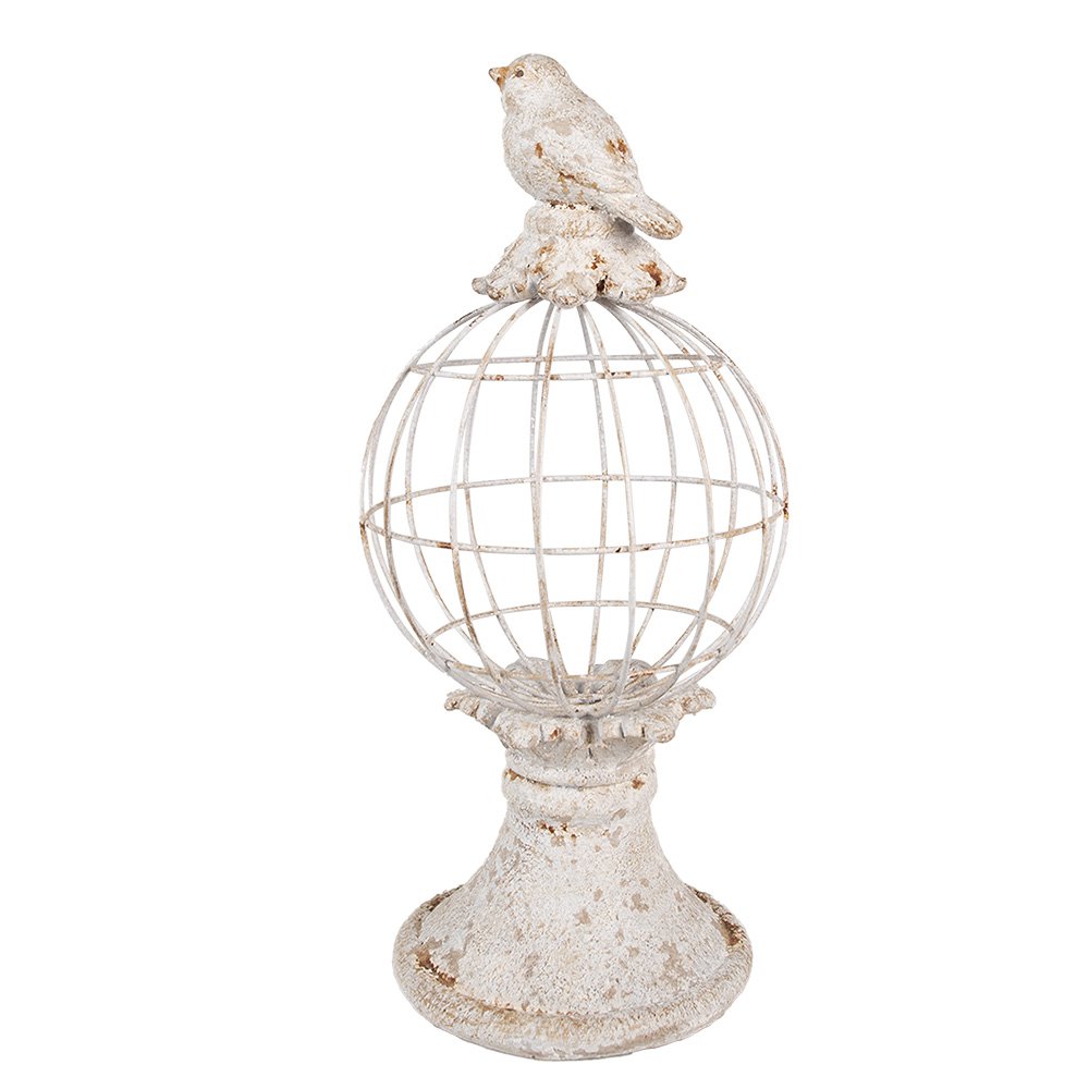Decoratie Beeld Vogel 12x7x14 cm Grijs Kunststof