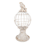 Decoratie Beeld Vogel 12x7x14 cm Grijs Kunststof