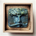 Handgemaakte vintage broche van papier-maché – Maldhari