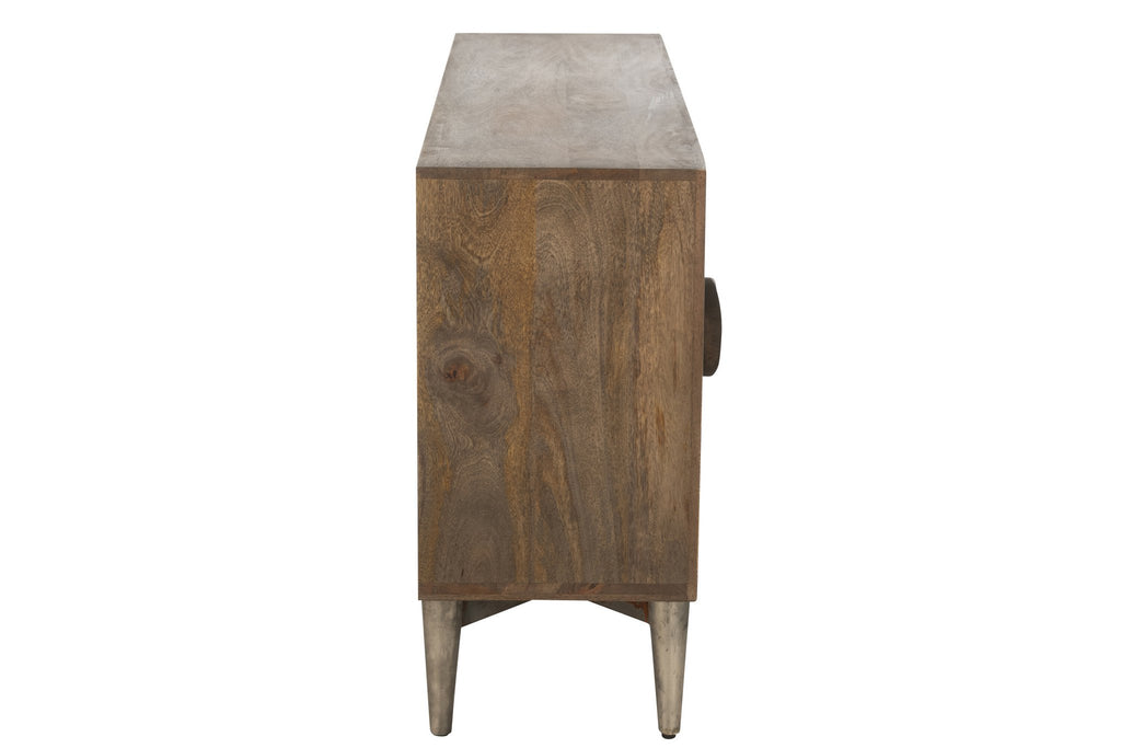 J-Line Buffet 4 Deuren Mangohout/Mdf Bruin