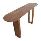 Bullnose consoletafel mangohout bruin - 140cm
