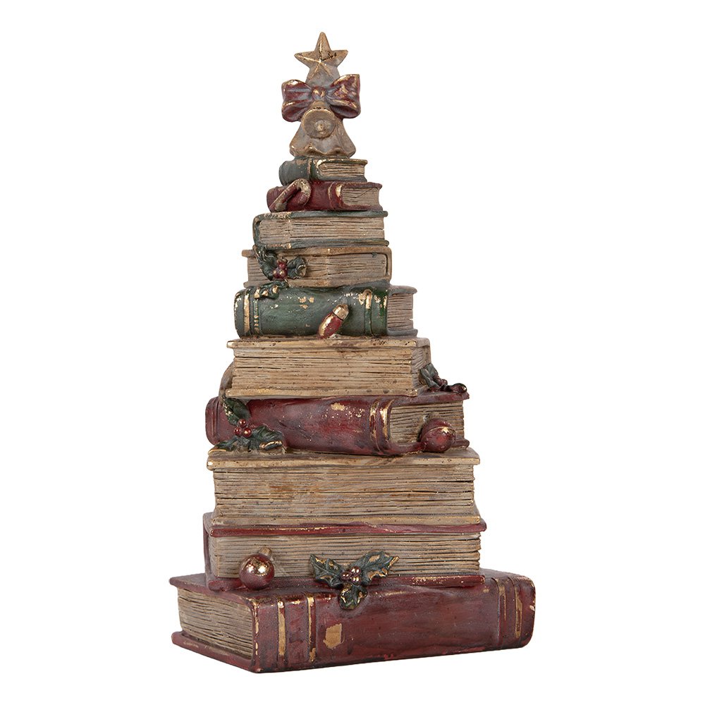 Decoratie Beeld Boeken 17x15x33 cm Rood Kunststof