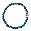 Dames armband Robijn in Zoïsiet 5 mm met oneindige geluksknoop