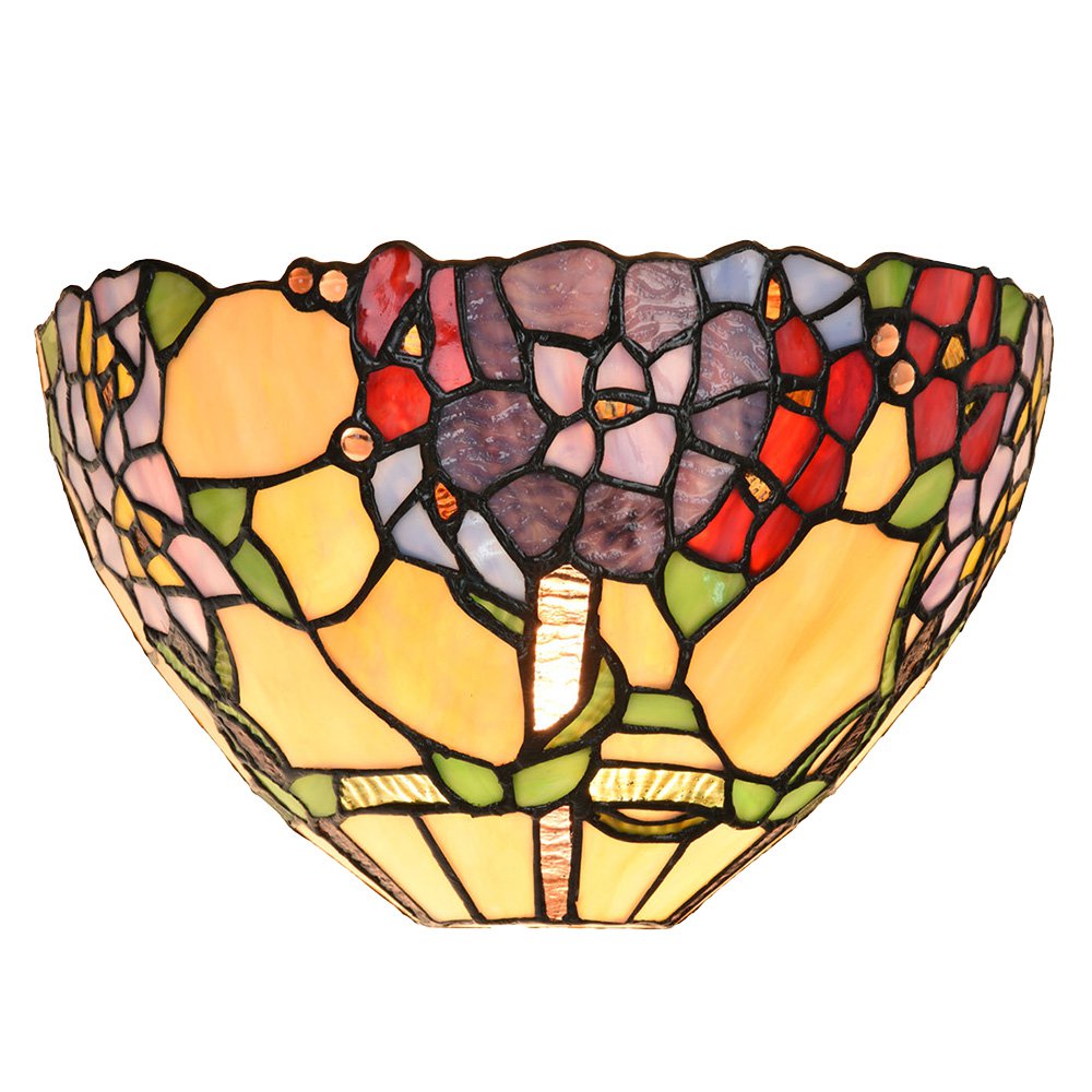 Wandlamp Tiffany 30x15x18 cm Groen Beige Glas Tiffany Lampen