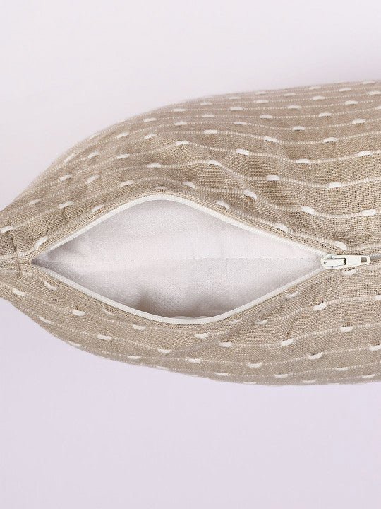 Set van 2 kussenslopen met geometrische accenten – interieurtextiel – duurzame katoenen stof – vierkant