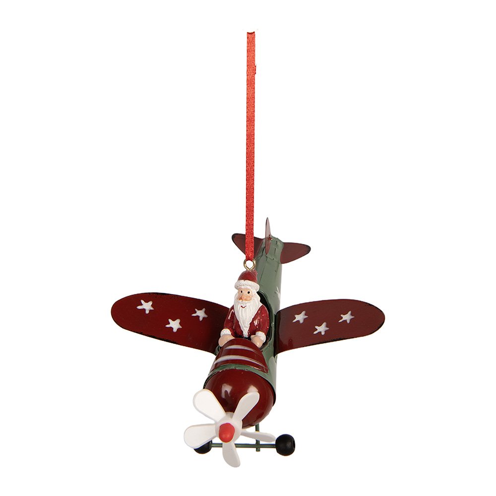 Kersthanger Kerstman 13x11x5 cm Rood Kunststof