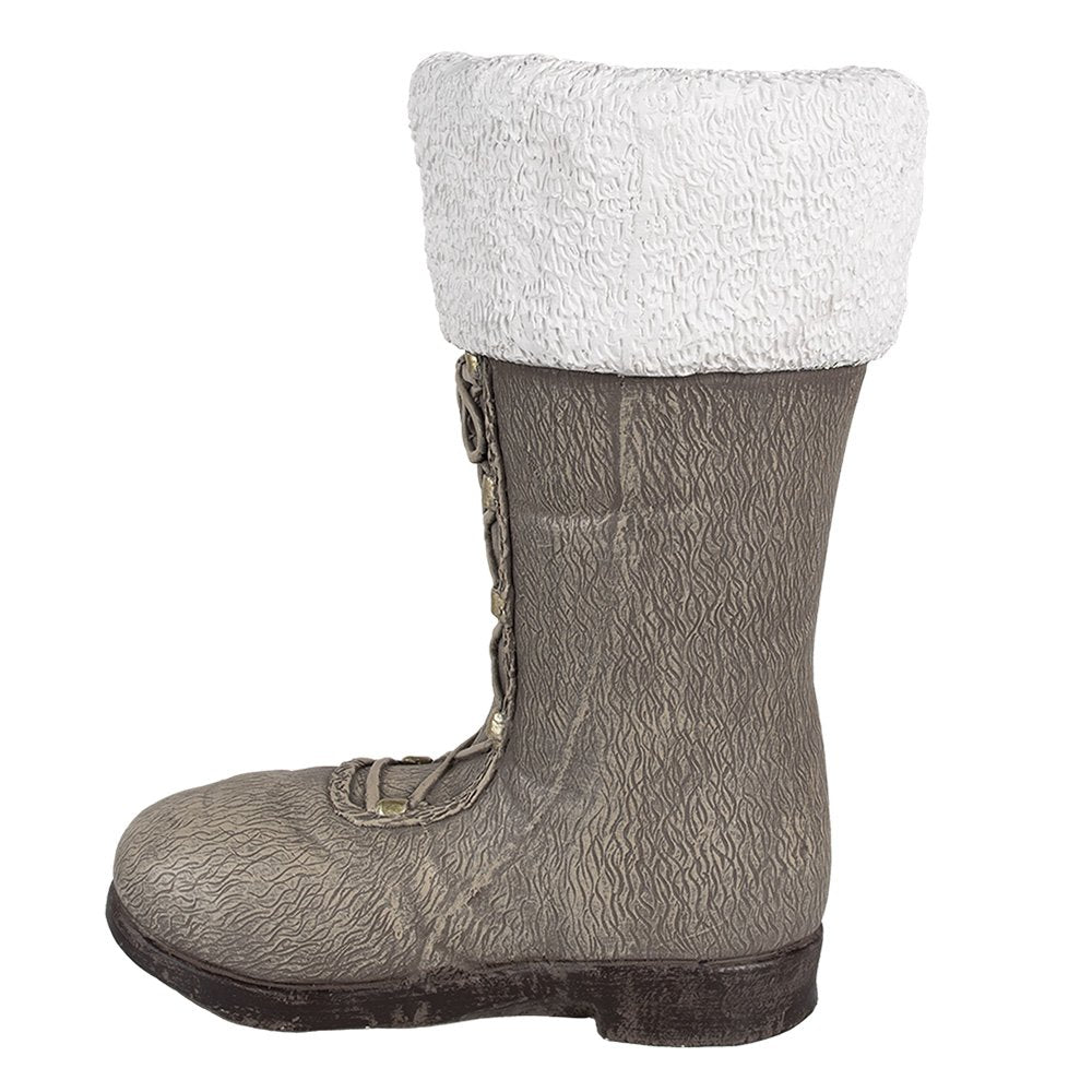 Kerstdecoratie Beeld Laars 37x23x43 cm Grijs Keramisch materiaal