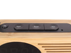Wekker retro radio bamboe