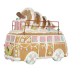 Gingerbread house met LED Bus LED 2xAAA Bruin Metaal