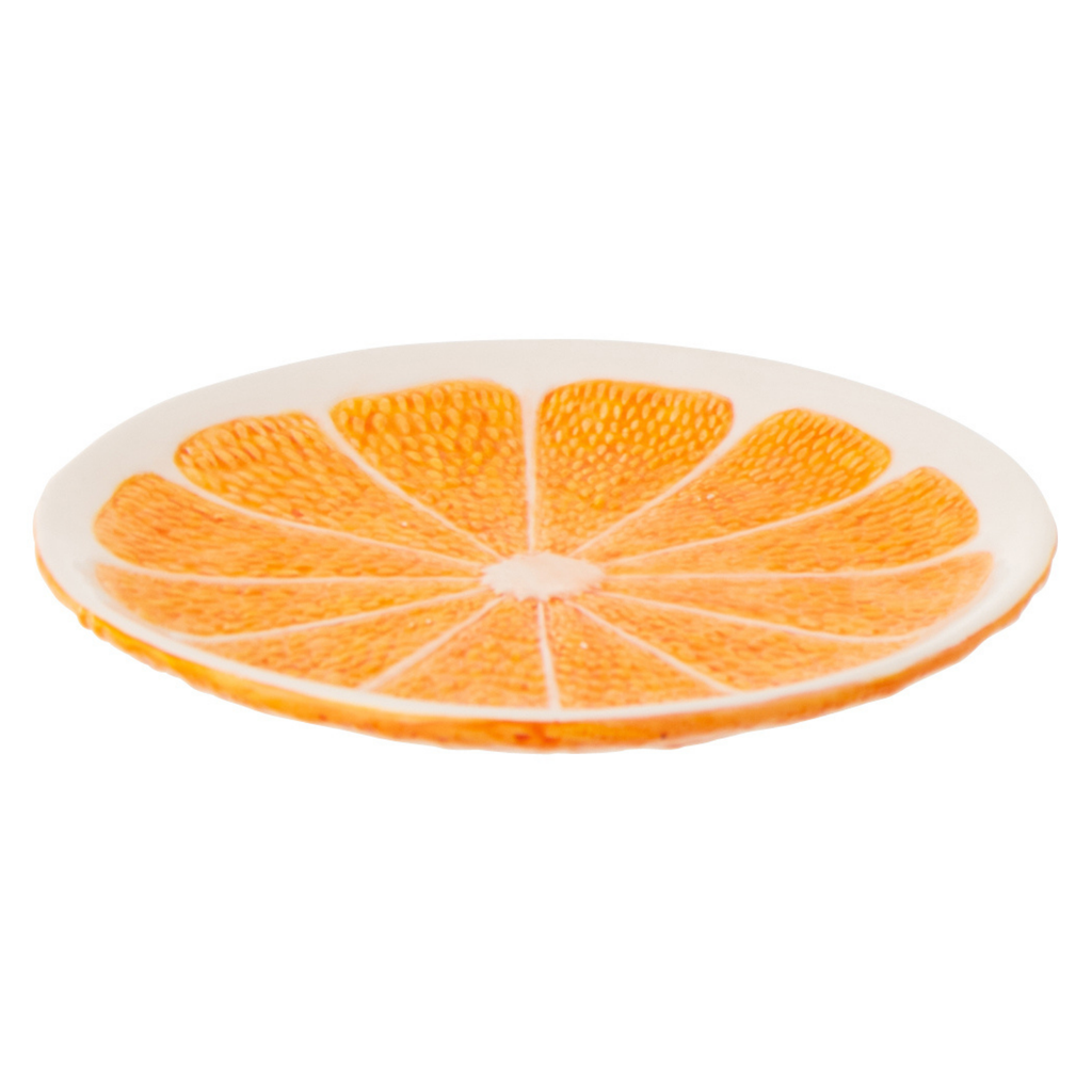 J-Line plateau Oranje Dolomiet - keramiek - oranje/wit