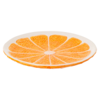 J-Line plateau Oranje Dolomiet - keramiek - oranje/wit