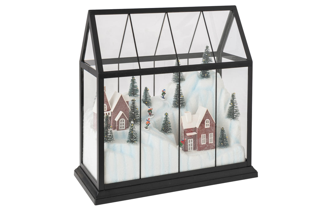 J-Line Ledkerstdorp - glas/synthetisch - multikleur - large