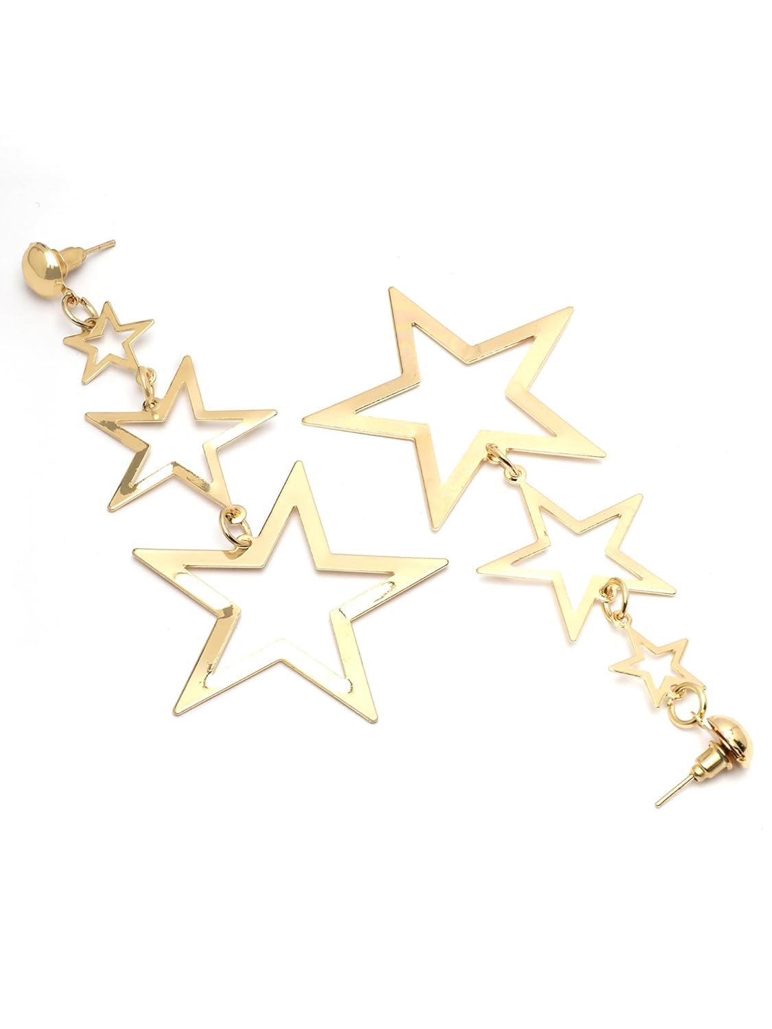 Afstuderen Star Dangler Oorbellen – Vergulde mode-sieraden – Star Design – Retailpakket