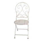 Bistroset Bistrotafel Bistrostoel 3-delig Ø 60x70 / 39x39x94 cm Wit Metaal