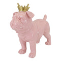 Decoratie Beeld Hond Roze Kunststof
