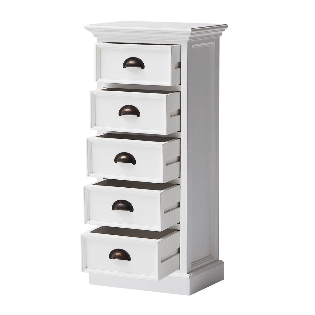 Ladenkast wit - 90hx40bx30 diep - 5 laden