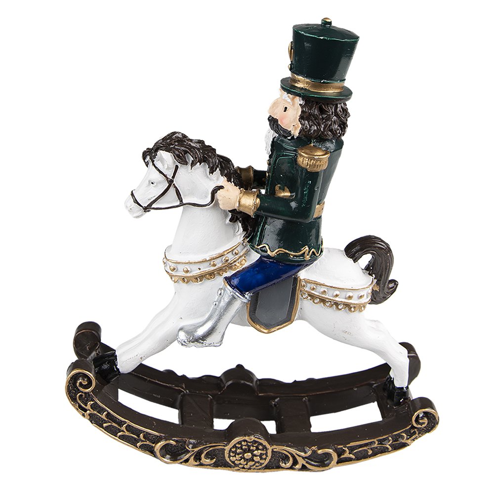 Kerstdecoratie Notenkraker 18 cm Groen Polyresin