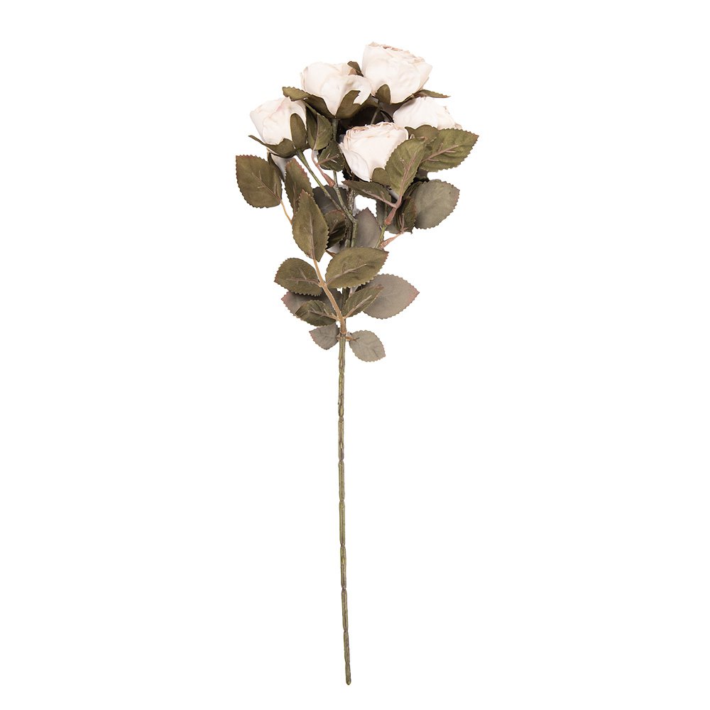 Kunstbloem Roos 43 cm Beige Kunststof