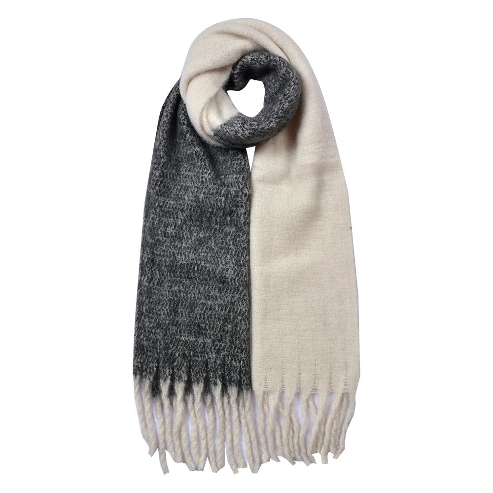Wintersjaal Dames 40x240 cm Zwart Synthetisch