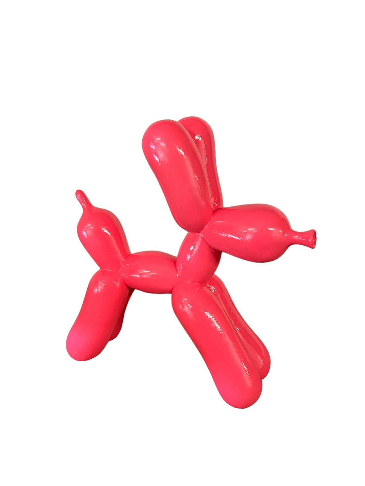 Polyresin ballon hond roze