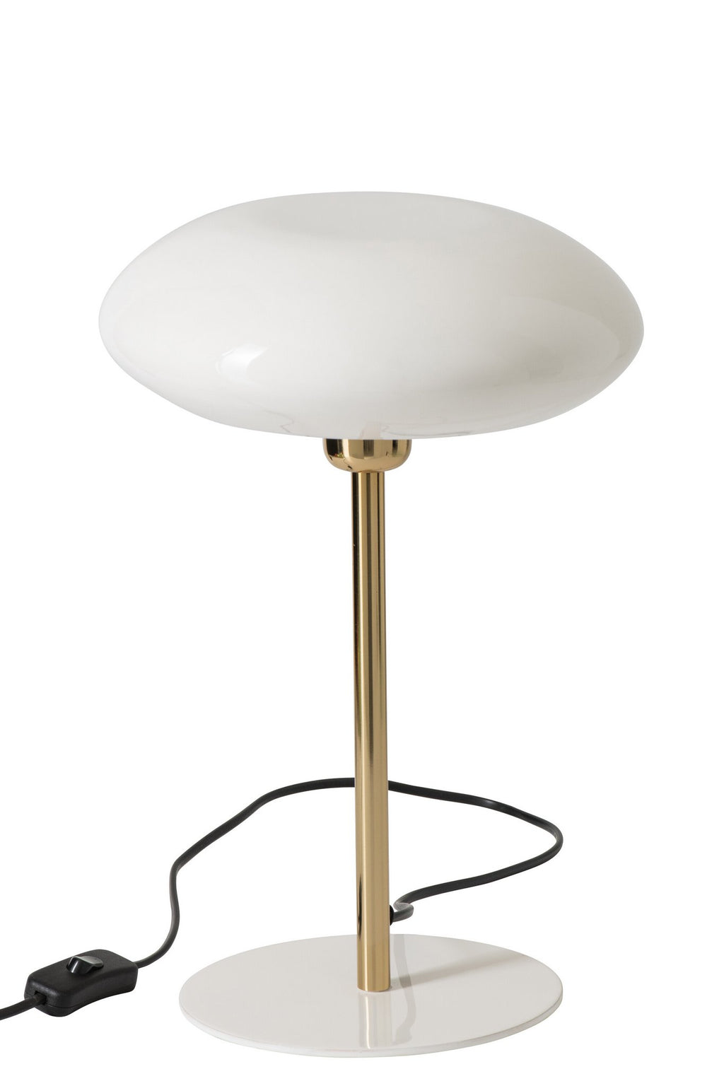 J-Line Tafellamp - metaal - wit/goud