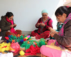 Luna-Leena 2x bloemtulp Hollands wit - zachte wol - handgehaakt in Nepal