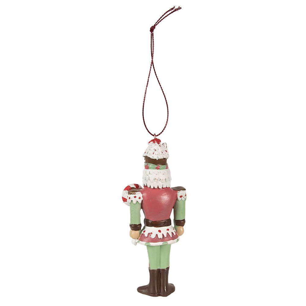 Kersthanger Notenkraker 12 cm Rood Polyresin Kerstboomversiering