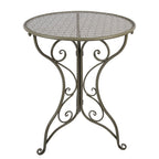 Bistroset Bistrotafel Bistrostoel 3-delig Ø 60x70 / 50x40x93 cm Groen Metaal
