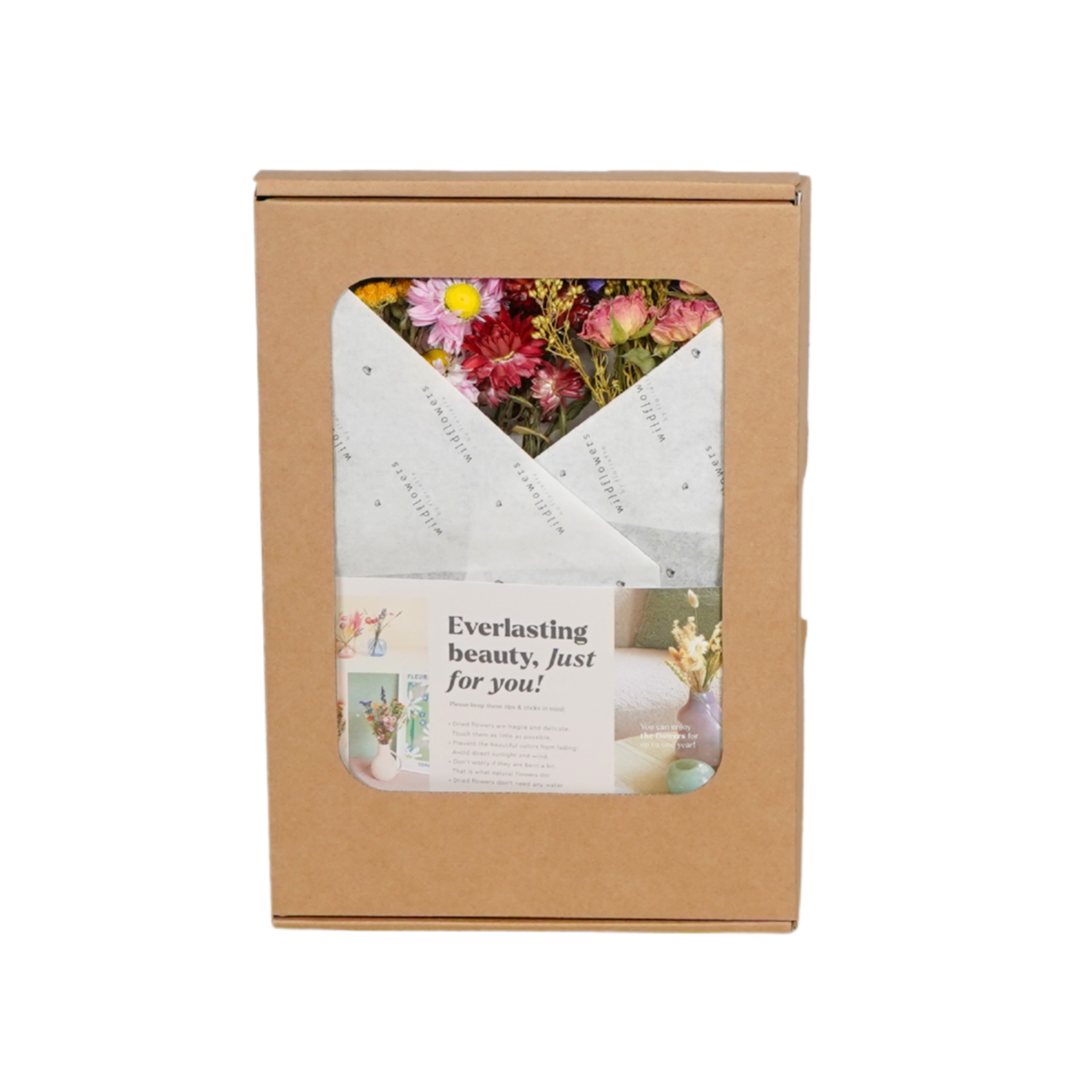 Geschenkdoos - Gedroogde Bloemen in Brievenbus - Multi
