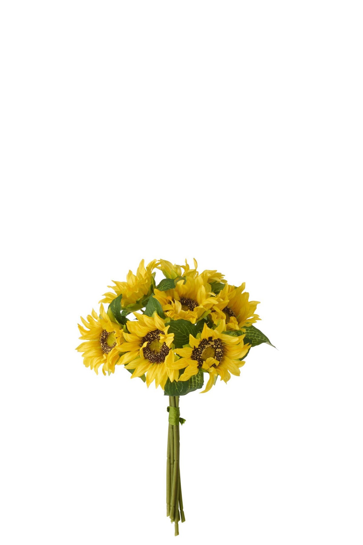 J-Line bloemenboeket Zonnebloem - textiel - geel