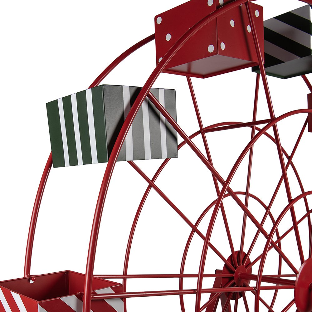 Kerstdecoratie Reuzenrad 167x59x170 cm Rood Metaal