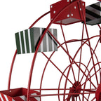 Kerstdecoratie Reuzenrad 167x59x170 cm Rood Metaal
