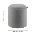 Hocker Mashike Grijs 39x44 cm