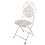 Bistroset Bistrotafel Bistrostoel 3-delig Ø 60x74 / 50x40x92 cm Wit Metaal