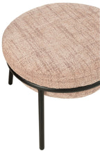 J-Line loungestoel + poef - ijzer - roze/zwart