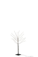 J-Line decoratie boom Kaal - metaal - zwart - LED lichtjes