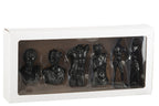J-Line hangers romeinse beelden - polyresin - zwart - doos van 6