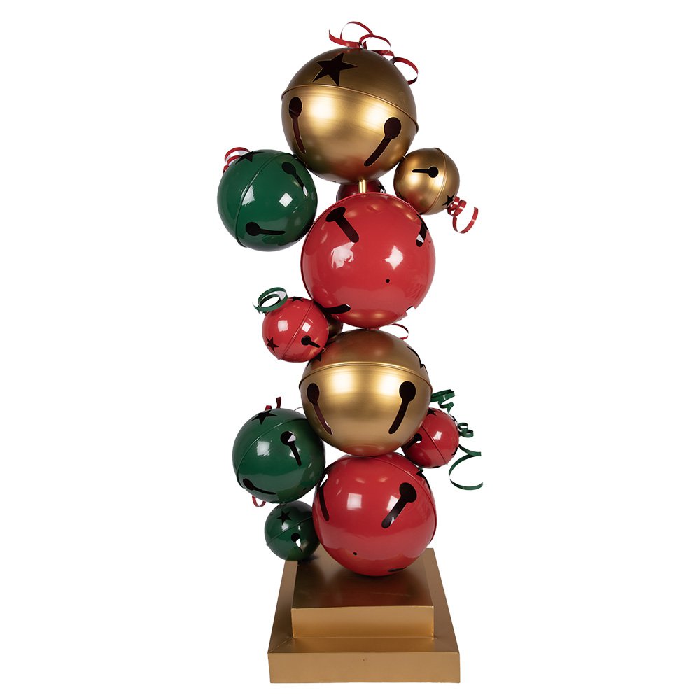 Kerstdecoratie Beeld 73x56x185 cm Rood Groen Metaal