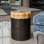 Salontafel Zwart Marmer en lichtgroene onyx