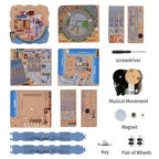 Tonecheer, Muziekdoosje, DIY 3D Houten Puzzel, New York, TQ067, 14x14x19cm