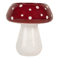 Waxinelichthouder Ø 8x9 cm Rood Wit Glas
