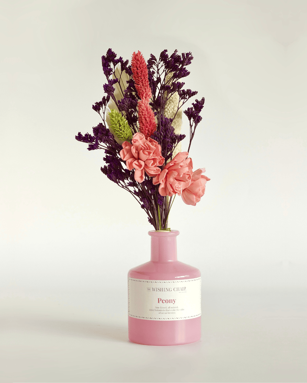Dream Botanique Glazen Vaas met Botanische Bloemen - Pioenroos