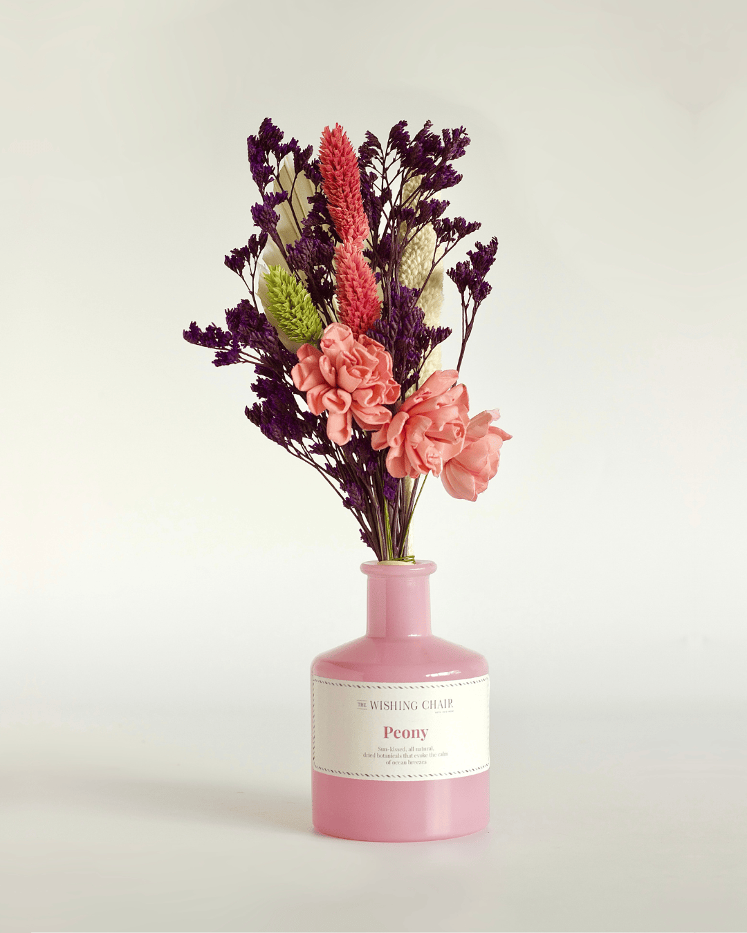 Dream Botanique Glazen Vaas met Botanische Bloemen - Pioenroos