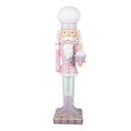 Kerstdecoratie Beeld Notenkraker 13x11x47 cm Roze Kunststof