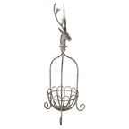 Decoratie Mand 28x28x68 cm Grijs Metaal Hert