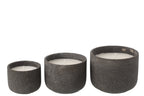 J-Line buitenkaars Rond - donkergrijs - L - 47U